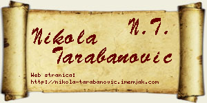 Nikola Tarabanović vizit kartica